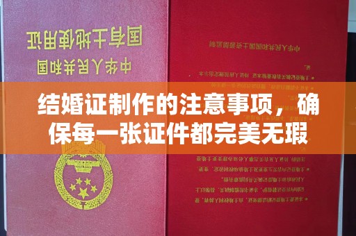 广昌结婚证制作的注意事项，确保每一张证件都完美无瑕
